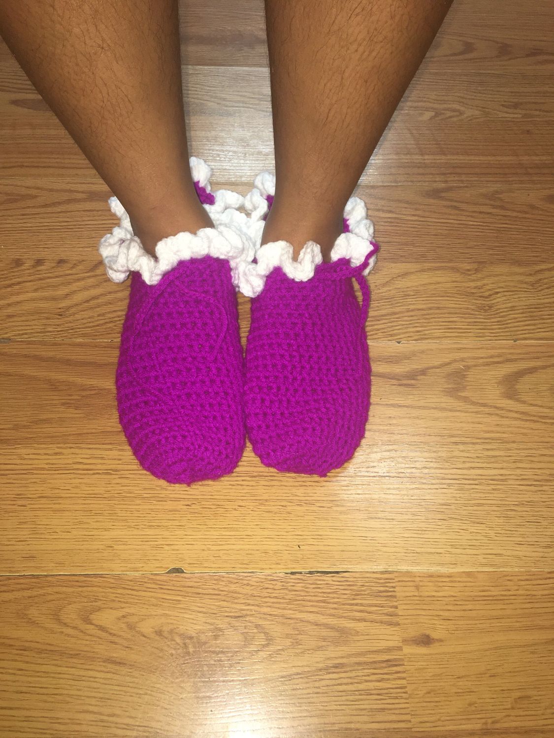 Crochet Socks With Ruffles