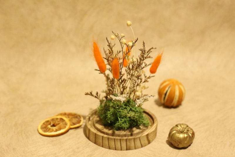 Petite cloche de fleurs séchées orange