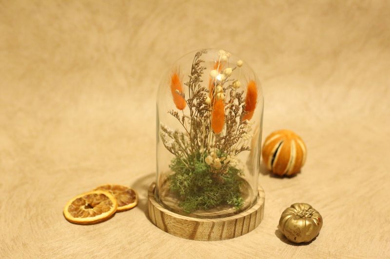 Petite cloche de fleurs séchées orange