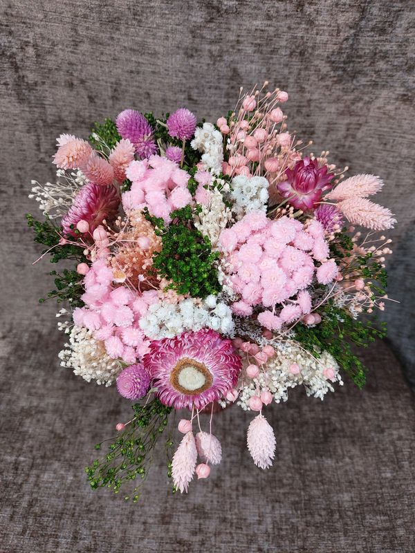 Bouquet de fleurs ton rose