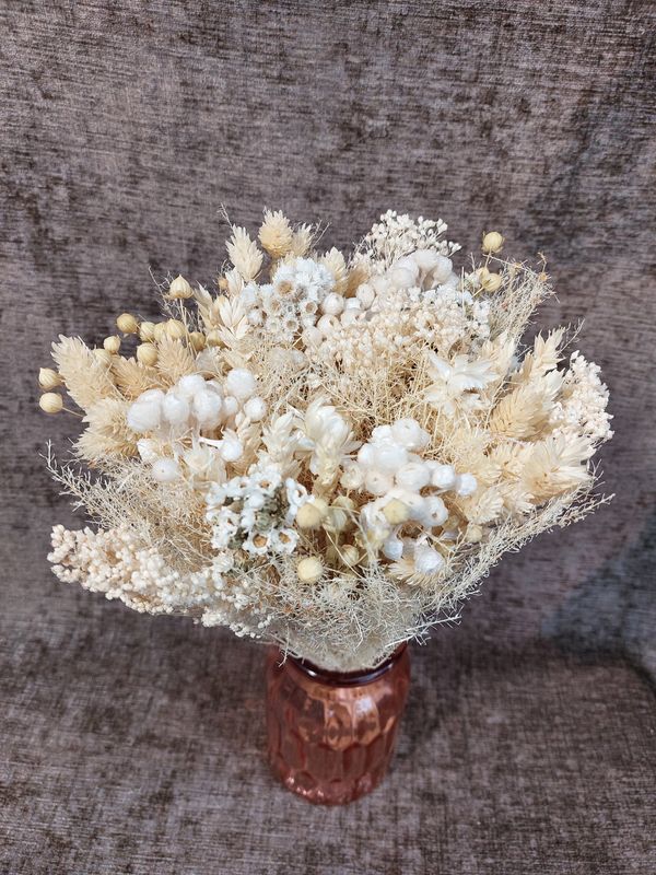 Bouquet de fleurs ton blanc
