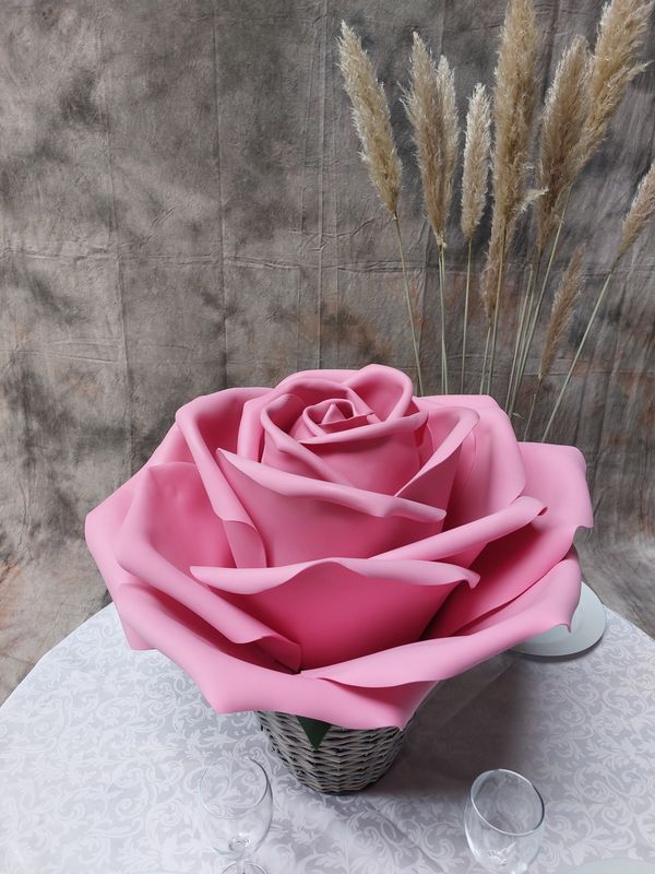 Rose 38 cm couleur unie