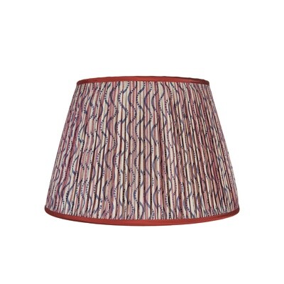 Red & Blue Stripe/Squiggle Shade with Red Trim