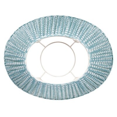 Turquoise Wicker Oval