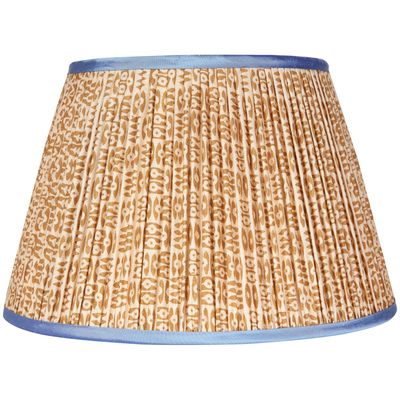 Cinnamon on White Tribal Shade with Blue Trim