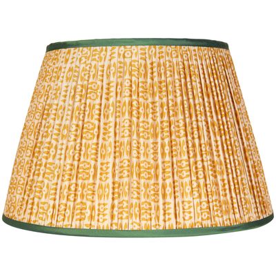 Yellow on White Tribal Shade with Green Trim