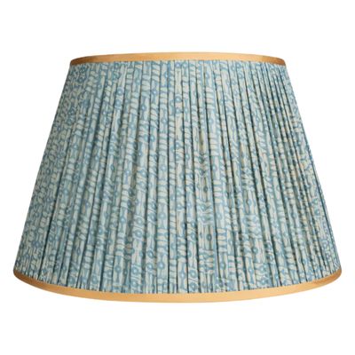 White on Blue Tribal Shade with Gold Trim