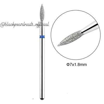 Dijamantni nastavak za zanoktice 2.1mm #flame blue