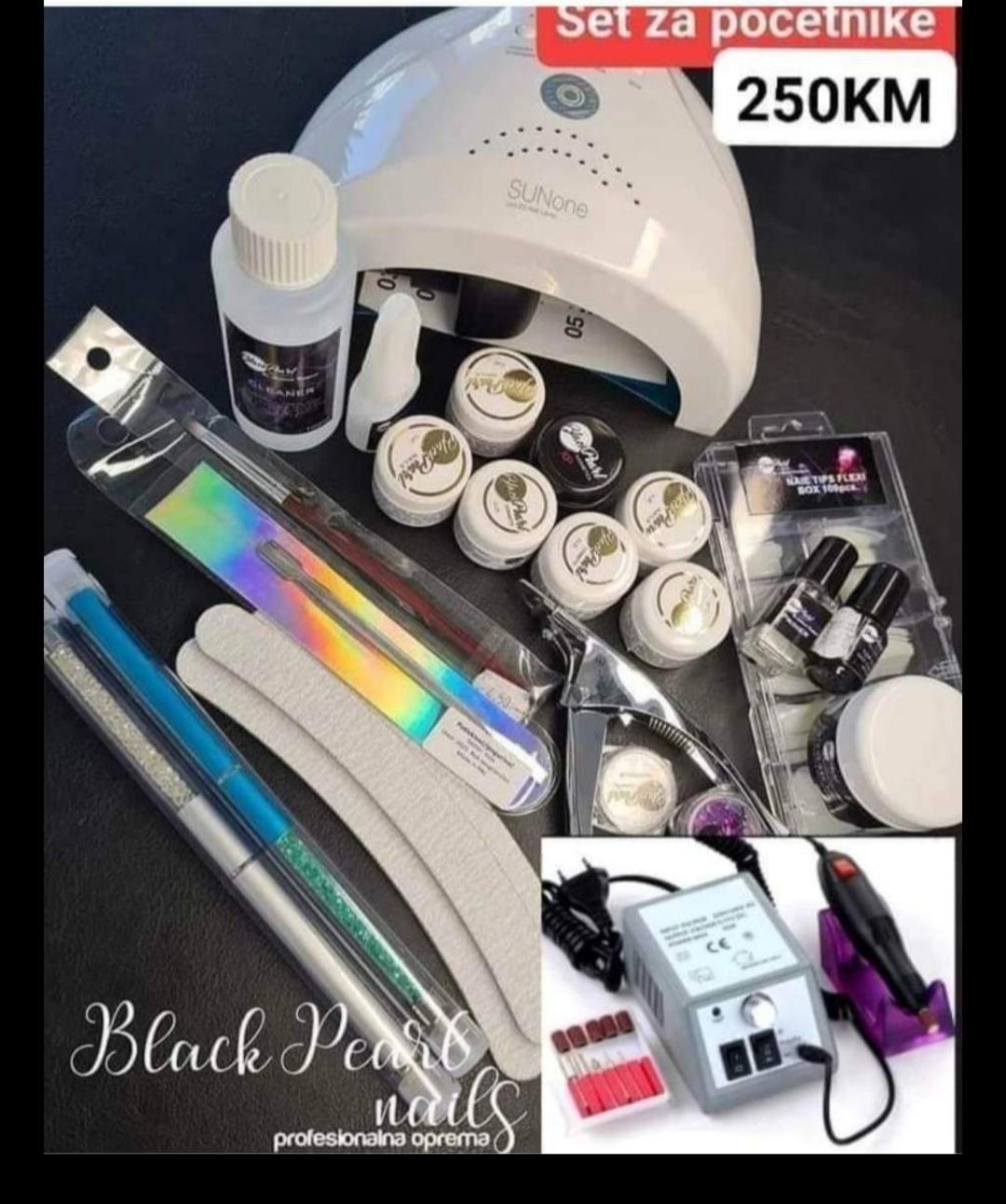 Set za Nadogradnju Noktiju +Brusilica
