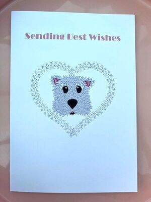 Sending Best Wishes card A5