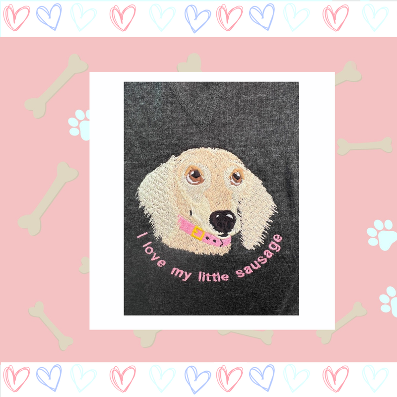 Dachshund Sweatshirt - custom dog emboidered sweatshirts