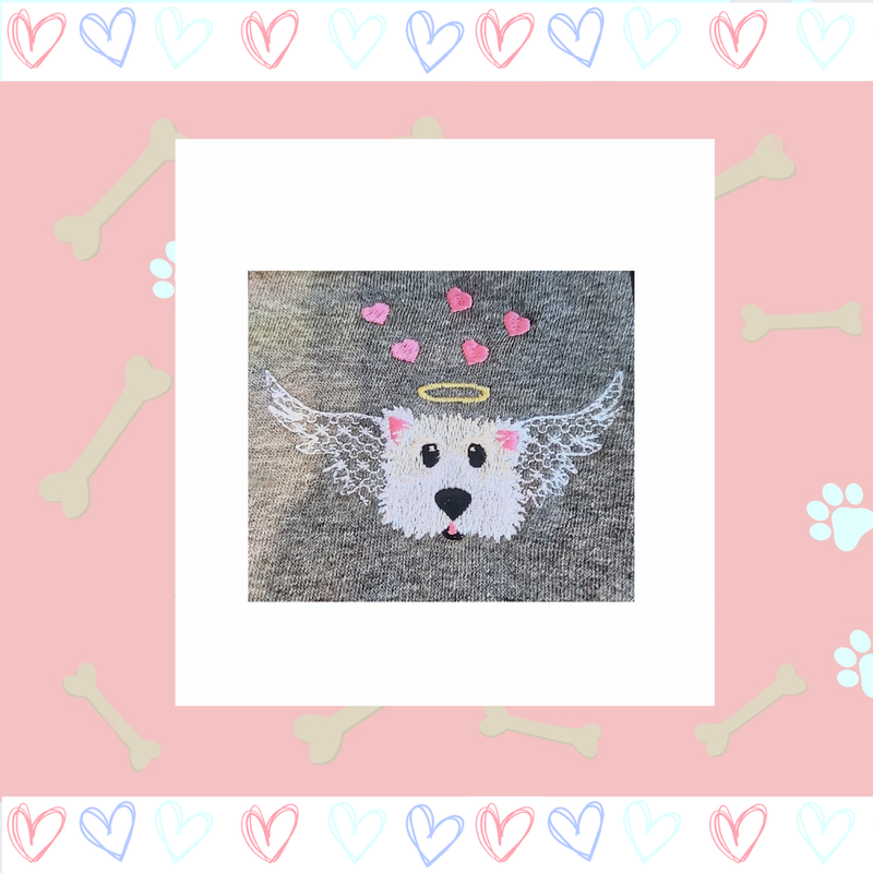 Westie With Wings Embroidered Sweatshirt