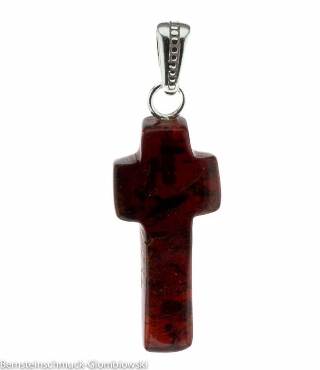 Bernstein Kreuz Anhänger mit Silber 925 Bernstein Kreuz Anhänger mit Silber 925