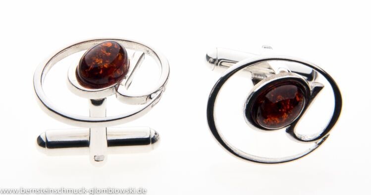 Bernstein Manschettenknöpfe mit Silber 925