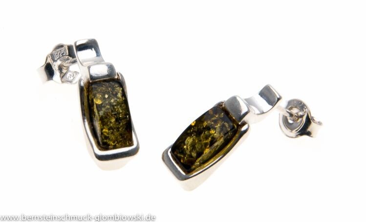 Bernstein Ohrringe Ohrstecker mit Silber 925.