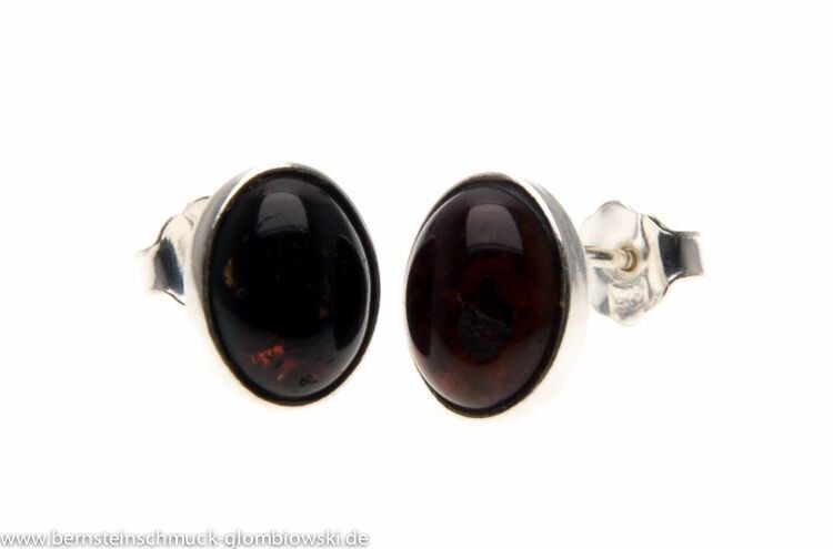 Bernstein Ohrringe Ohrstecker mit Silber 925.