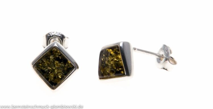 Bernstein Ohrringe Ohrstecker mit Silber 925.