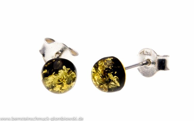 Bernstein Ohrringe Ohrstecker mit Silber 925.