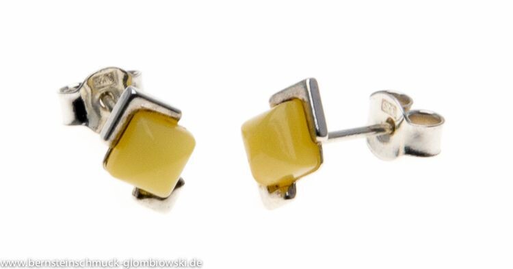 Bernstein Ohrringe Ohrstecker mit Silber 925.