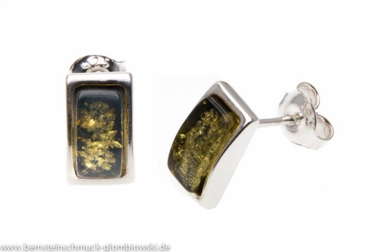 Bernstein Ohrringe Ohrstecker mit Silber 925.