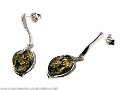 Bernstein Ohrringe Ohrstecker mit Silber 925.