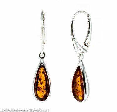 Bernstein Ohrringe Ohrhänger mit Silber 925. Bernstein Ohrringe Ohrhänger mit Silber 925.