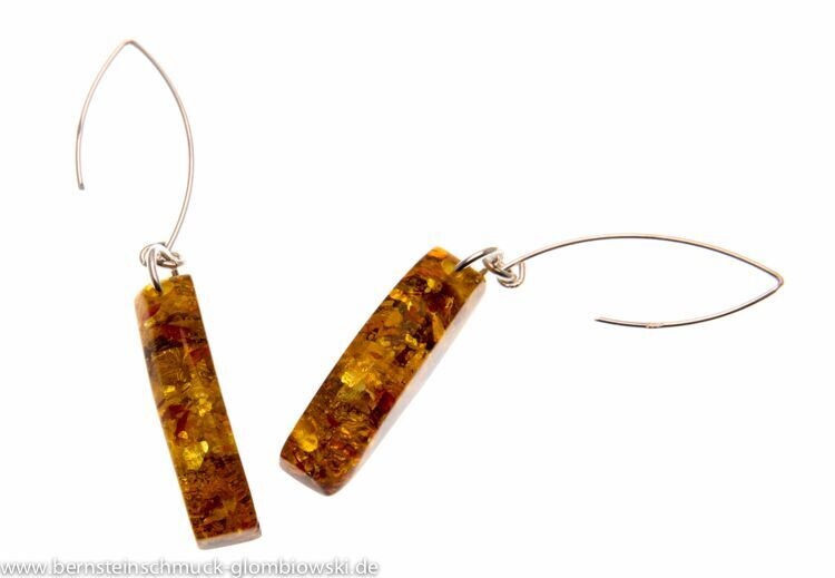 Bernstein Ohrringe Ohrhänger mit Silber 925.