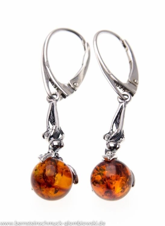 Bernstein Ohrringe Ohrhänger mit Silber 925. Bernstein Ohrringe Ohrhänger mit Silber 925.