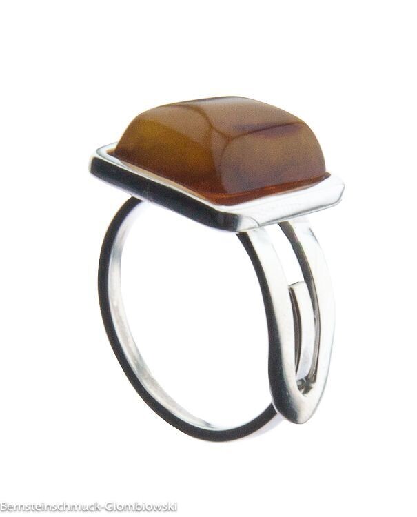 Bernstein Ring mit Silber 925