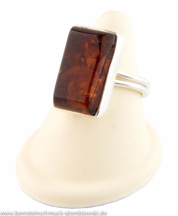 Bernstein Ring mit Silber 925