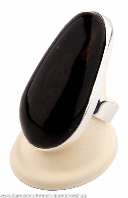 Bernstein Ring mit Silber 925