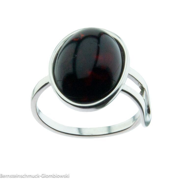 Bernstein Ring mit Silber 925
