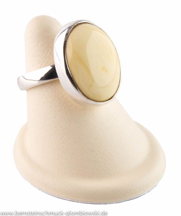 Bernstein Ring mit Silber 925