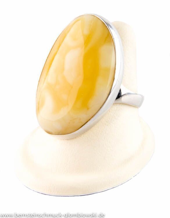 Bernstein Ring mit Silber 925