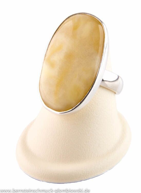 Bernstein Ring mit Silber 925