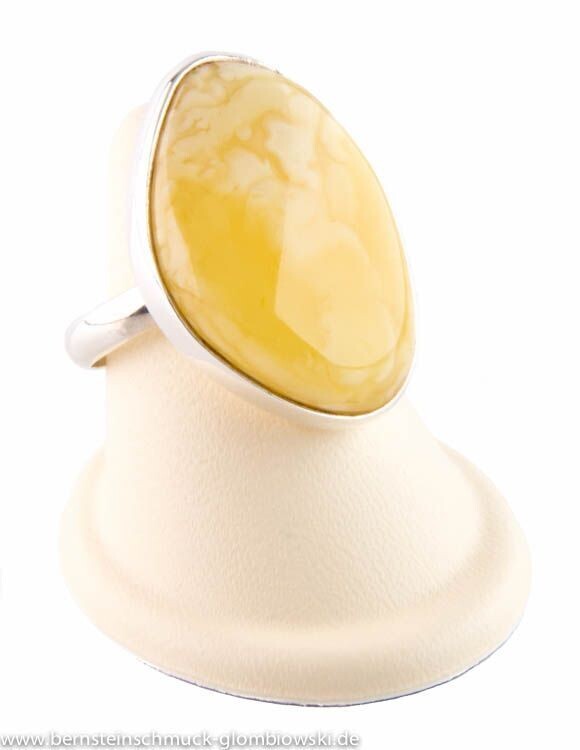 Bernstein Ring mit Silber 925