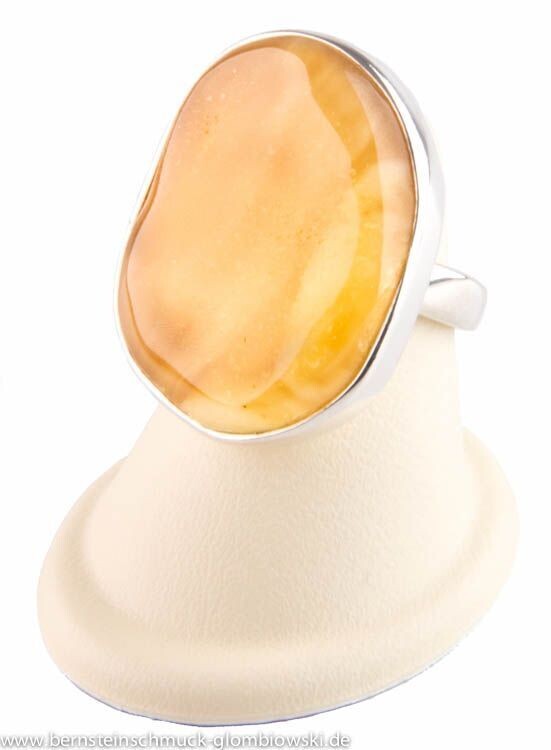 Bernstein Ring mit Silber 925