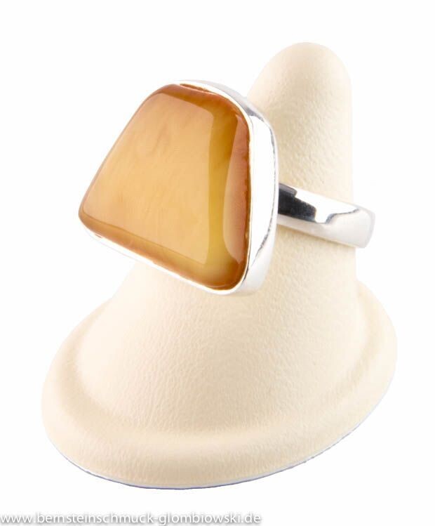 Bernstein Ring mit Silber 925