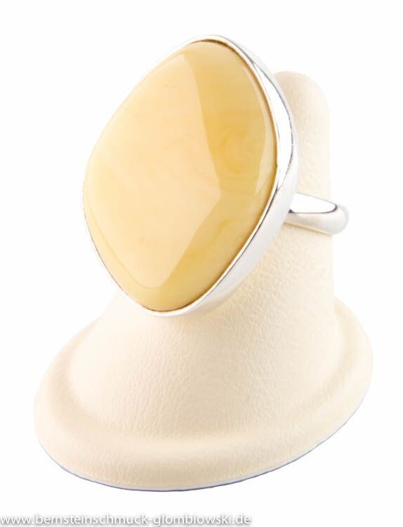 Bernstein Ring mit Silber 925