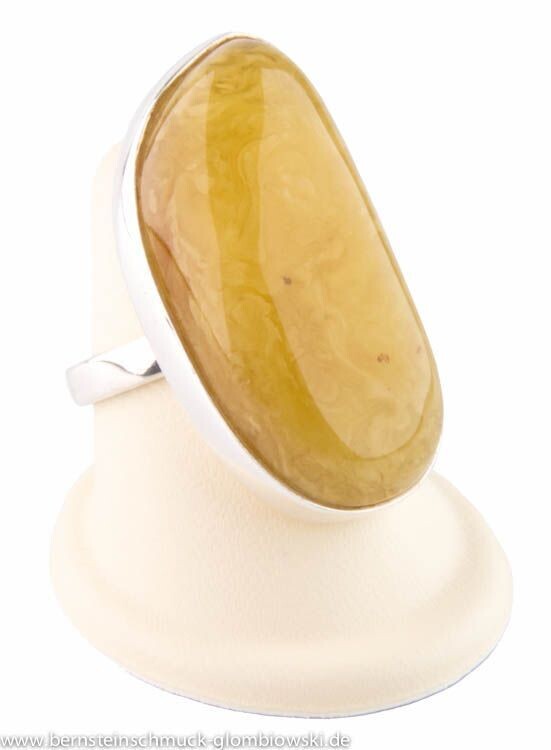 Bernstein Ring mit Silber 925