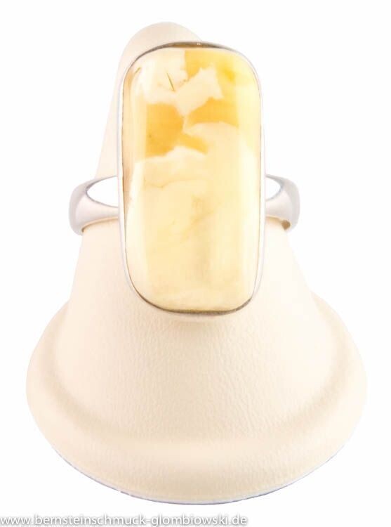 Bernstein Ring mit Silber 925