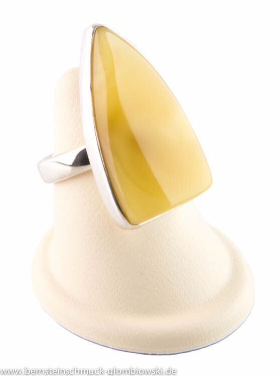 Bernstein Ring mit Silber 925