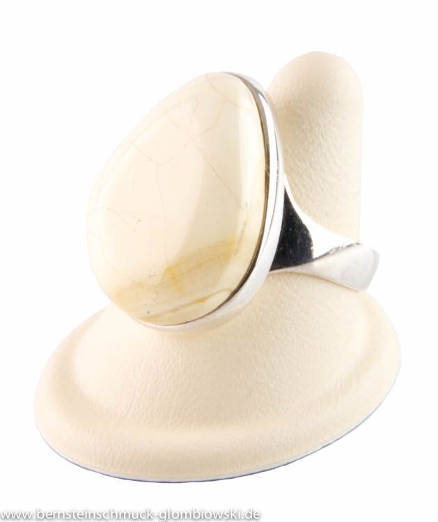 Bernstein Ring mit Silber 925