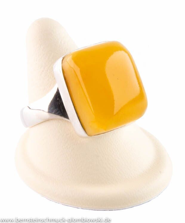 Bernstein Ring mit Silber 925