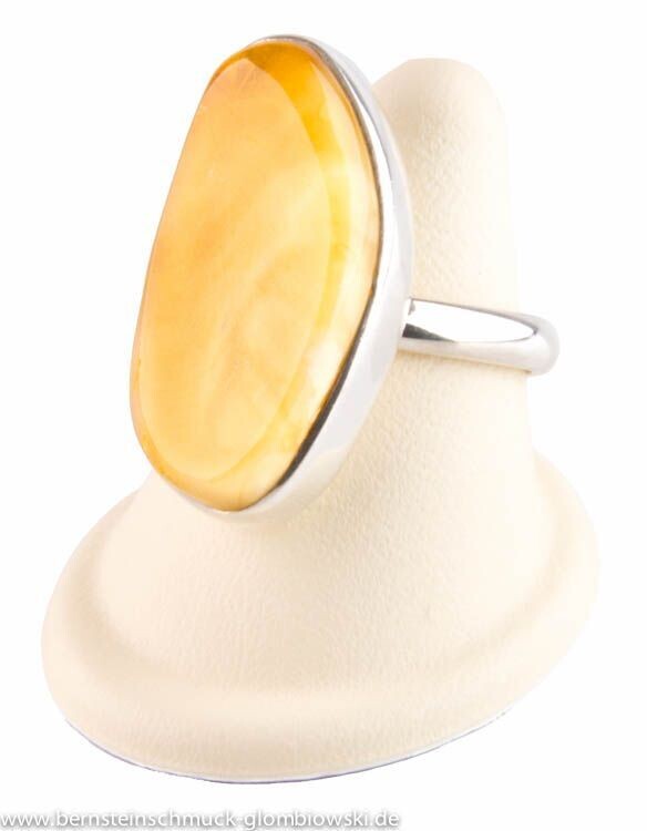 Bernstein Ring mit Silber 925