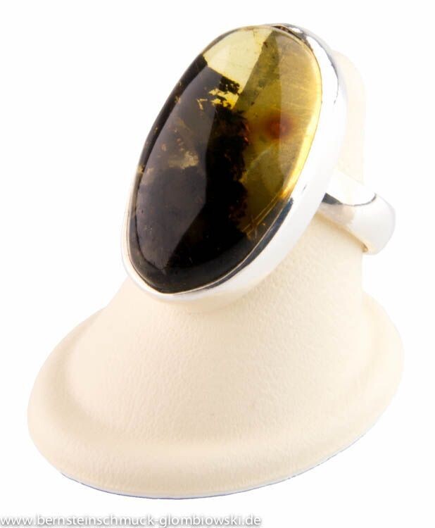 Bernstein Ring mit Silber 925