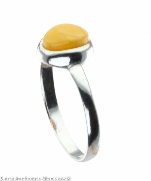 Bernstein Ring mit Silber 925