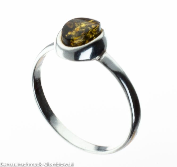 Bernstein Ring mit Silber 925