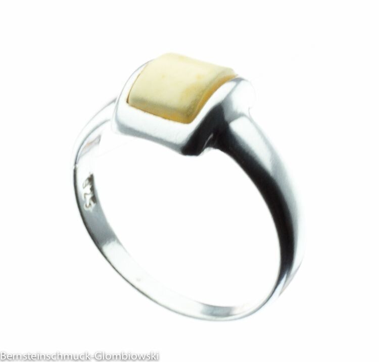 Bernstein Ring mit Silber 925
