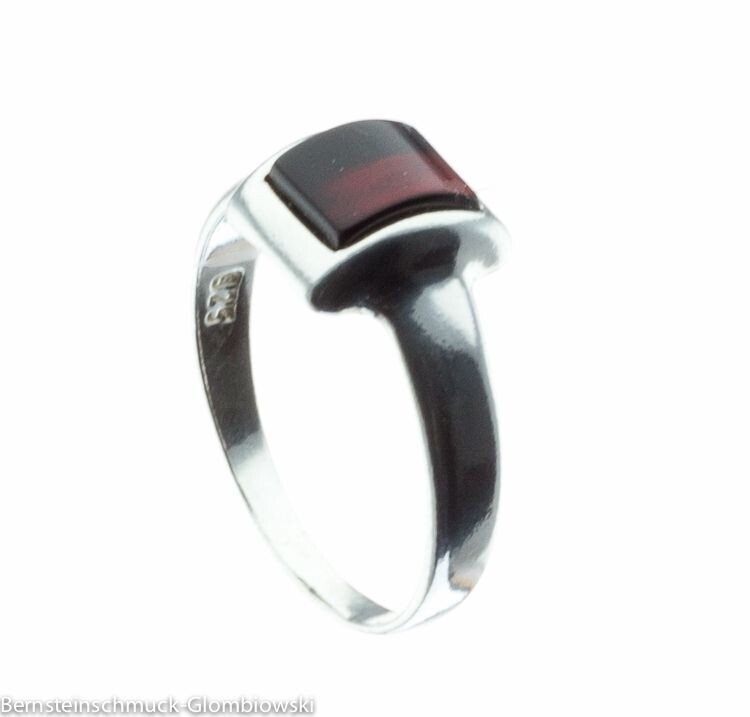 Bernstein Ring mit Silber 925
